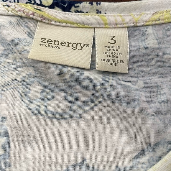 Zenergy by Choice women’s Mixed paisley Multi color, Details, pull on Tee - Picture 3 of 4